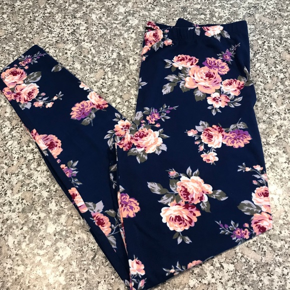 eye candy Pants - 💝3/$20 Eye Candy Navy Floral Print Leggings, XL